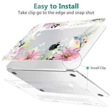 May Chen MacBook Air 13.6" Case - Retro Butterflies Protection