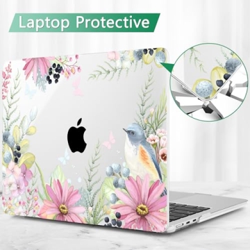 May Chen MacBook Air 13.6" Case - Retro Butterflies Protection