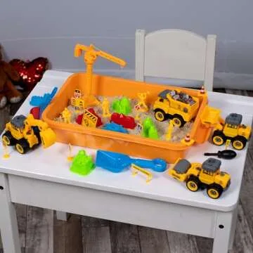 Complete Construction Sensory Bin Kit for Kids Ages 5-12