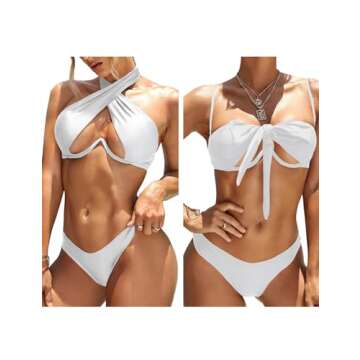 Lilosy Sexy Underwire Push Up Cutout Bikini Set