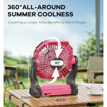 DOWILLDO Camping Fan with LED Lantern - Outdoor Essential