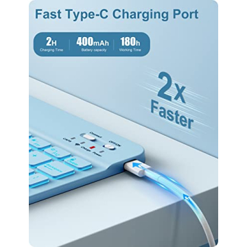 Hamile iPad Keyboard Case with 7 Colors Backlight