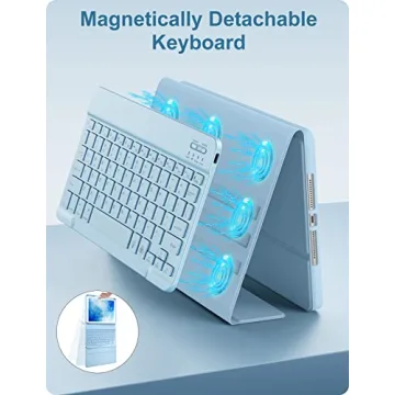 Hamile iPad Keyboard Case with 7 Colors Backlight