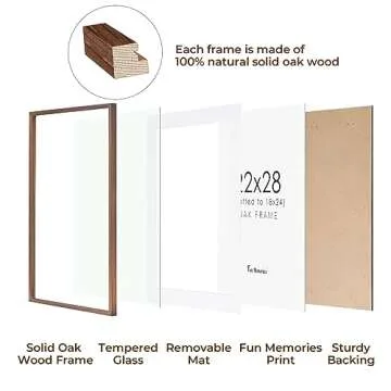 Elegant 22x28 Solid Oak Picture Frame for Art Display
