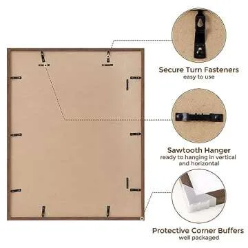 Elegant 22x28 Solid Oak Picture Frame for Art Display