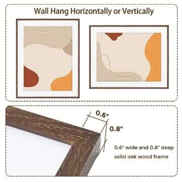 Elegant 22x28 Solid Oak Picture Frame for Art Display