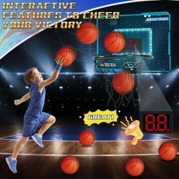 LED Indoor Basketball Hoop Gifts for Kids & Adults