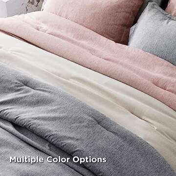 Bedsure Twin/Twin XL Comforter Set - Pink Soft Bedding for All Seasons, Cationic Dyed Bed Set, 2 Pieces, 1 Twin Size Comforter (68"x88") and 1 Pillow Sham (20"x26"+2")
