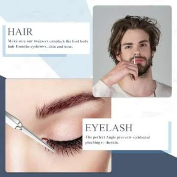 Craft Tweezers Set - 6 Precision Stainless Steel Tools