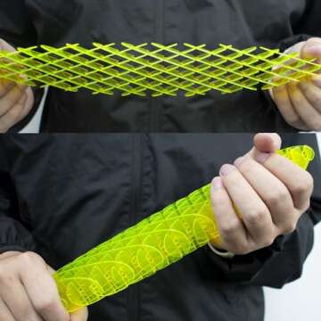 Fidget Worm Toy, Grid Worm Big Fidget Toy, Sensory Slug Fidget Toy, Resistance Fidget Toys Adults St...