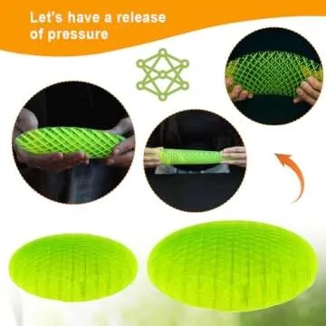 Fidget Worm Toy, Grid Worm Big Fidget Toy, Sensory Slug Fidget Toy, Resistance Fidget Toys Adults Stress Anxiety Relief Toys, Kids Sensory Toys, Power Your Fun Fidget Toy