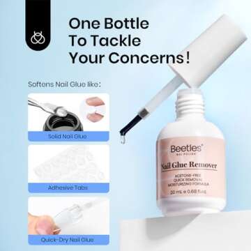 Beetles Nail Glue Remover - Effortless Nail Glue Solution