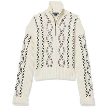 French Connection Women's Patchwork Multi Color Sweater