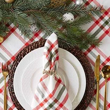 DII Christmas Thanksgiving Holiday Tabletop Décor Collection Decorative Napkin Ring Holder Set, 1.9" Dia x 1.1" Height, Merry Gold, 6 Piece