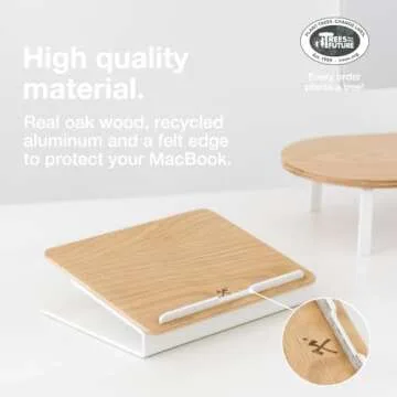 Ergonomic Wood Laptop Stand for 10-16 Inch Devices