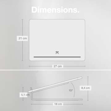 Ergonomic Wood Laptop Stand for 10-16 Inch Devices