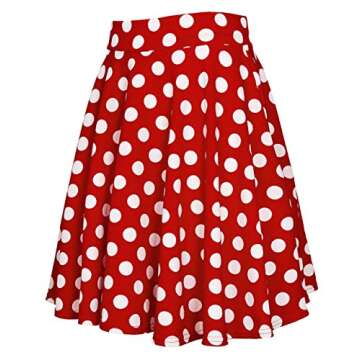 Urban CoCo Women's Basic Midi Skirt Versatile Stretchy Flared Casual High Waisted Skirt（L,Long-3