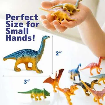 PREXTEX Mini Toy Dinosaurs Figure - 72 Count - Dinosaur Party Favors Easter Eggs Filler, Plastic Dinosaur Figurines, Small Dinosaur Toys