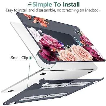 Stylish TWOLSKOO MacBook Air Case with Accessories