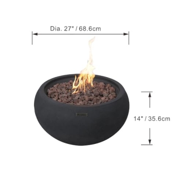 York Concrete Fire Pit - Modern Outdoor Heating Solution