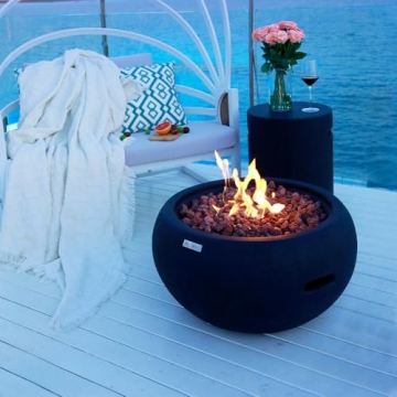 York Concrete Fire Pit - Modern Outdoor Heating Solution