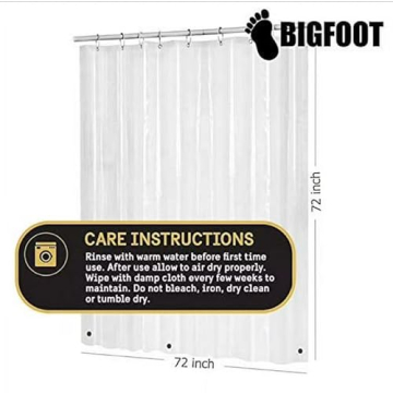 BigFoot Shower Curtain Liner - Premium Odor Free Waterproof