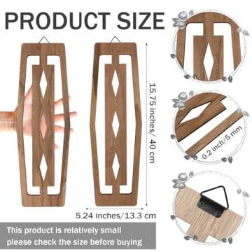 CroBlissful 2 Pcs Mid Century Wall Decor Wood Mid Century Modern Elegance Wall Accents Abstract Wall...