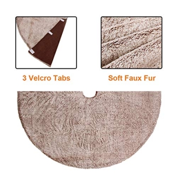 Juegoal 48 Inch Luxury Christmas Tree Skirt for the Holidays