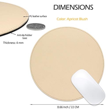 ProElife 8.66-Inch Mouse Pad with Waterproof PU Leather