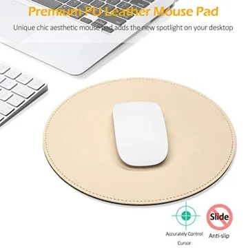 ProElife 8.66-Inch Mouse Pad with Waterproof PU Leather