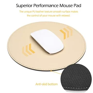 ProElife 8.66-Inch Mouse Pad with Waterproof PU Leather