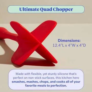 GIR: Get It Right Premium Silicone Quad Meat Chopper - Non-Stick Heat Resistant Potato Mashers and Hamburger Chopper - Ultimate - 12 IN, White