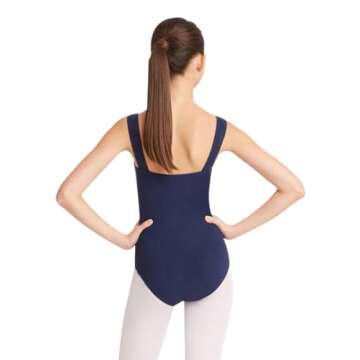 Capezio Women's Classic Pinch-Front Princess Tank Leotard, Navy, Large