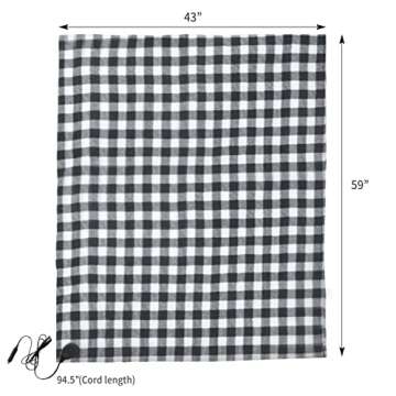 XOOL Heated Car Blanket - 12 Volt Travel Electric Blanket for Car, Truck, SUV, RV - Great for Cold W...