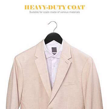 Cozymood Sturdy Wooden Hangers 20 Pack Durable & Slim Clothes Hanger with 360° Rotatable Hook Natural Finish & Notches Wood Hangers Premium Coat Hanger for Closet Clothes Hangers (Black)