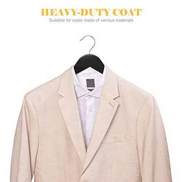 Cozymood Sturdy Wooden Hangers 20 Pack Durable & Slim Clothes Hanger with 360° Rotatable Hook Natural Finish & Notches Wood Hangers Premium Coat Hanger for Closet Clothes Hangers (Black)