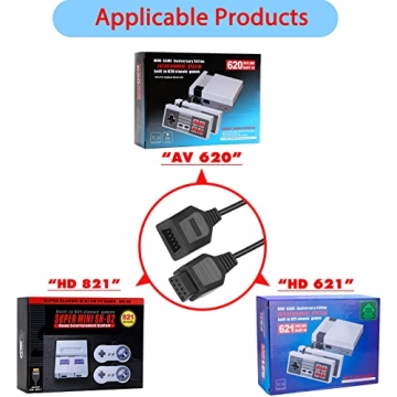 JoFong 9 Pin Controller Extension Cables - 5.8FT 2-Pack