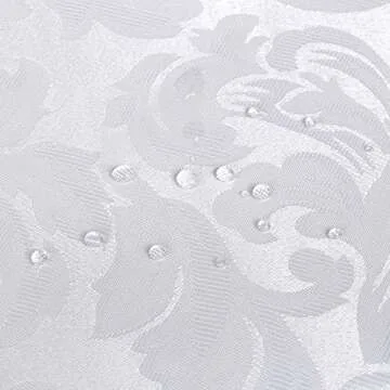 ColorBird Washable Cloth Napkins Set of 4, Scroll Damask Jacquard Dinner Napkins Cloth Bulk, 17 x 17 Inch Water Resistant Spillproof Cotton Ivory Napkins Cloth for Brunch Weddings Parties Banquets