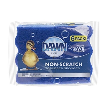 Dawn Non-Scratch Kitchen Dish Sponges, Blue (Pack of 6)