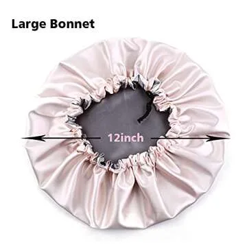 ELIHAIR Satin Bonnet Adjustable Hair Cap for Sleeping