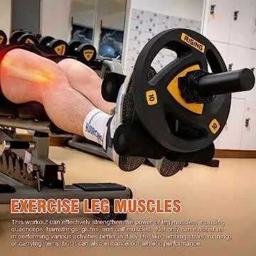 AmazeFan Tib Bar, Tibialis Trainer Leg Workout, Knees Over Toes Tibia Dorsi Calf Machine for Strength Training Calves/Shins/Ankles and Ripping Lower Leg Muscles, Fit 2" Weight Plates and All Shoe Size