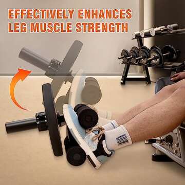 AmazeFan Tib Bar, Tibialis Trainer Leg Workout, Knees Over Toes Tibia Dorsi Calf Machine for Strength Training Calves/Shins/Ankles and Ripping Lower Leg Muscles, Fit 2" Weight Plates and All Shoe Size