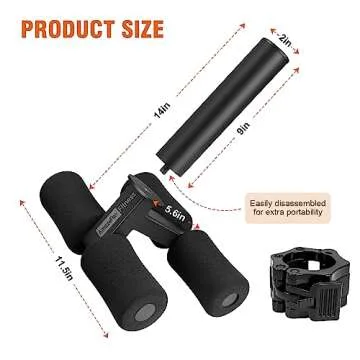 AmazeFan Tib Bar, Tibialis Trainer Leg Workout, Knees Over Toes Tibia Dorsi Calf Machine for Strength Training Calves/Shins/Ankles and Ripping Lower Leg Muscles, Fit 2" Weight Plates and All Shoe Size