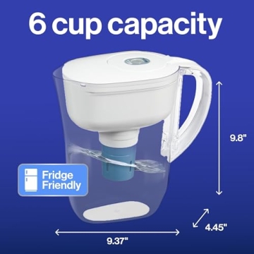 Brita Metro Elite Water Filter Pitcher 6-Cup Lead-Free