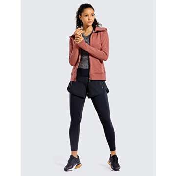 CRZ YOGA Women's Cotton Hoodies for Stylish Comfort