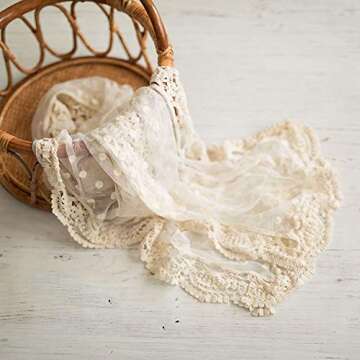 Honra Newborn Lace Wrap for Elegant Baby Photos