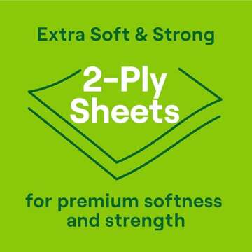 Seventh Generation Toilet Paper Recycled Bath Tissue 4-Pack 100% Recycled Paper 2-ply without Chlorine Bleach 12 Rolls