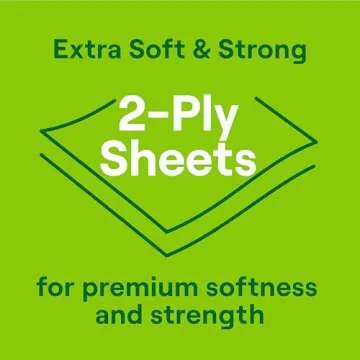 Seventh Generation Toilet Paper Recycled Bath Tissue 4-Pack 100% Recycled Paper 2-ply without Chlorine Bleach 12 Rolls