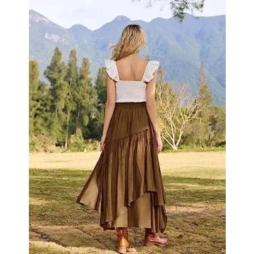 Scarlet Darkness Renaissance Skirt for Women - Elegant Boho Design