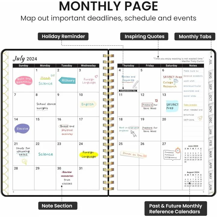 Academic Planner 2024-2025 for Teachers | Monthly & Weekly